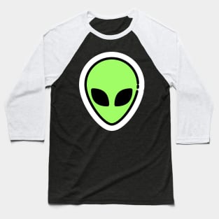 Alien Face // Line Art Sticker Baseball T-Shirt